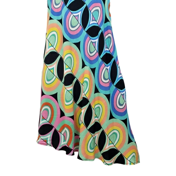 Nwt Anthropologie Kenzie Geometric Asymmetrical Midi Dress - Picture 15 of 17